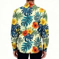 thumbnail image 5 of zfhfof Hawaiian Shirt for Men Long Sleeve Button Down Shirts Tropical Floral Print Casual Beach Vacation Summer Party Shirt with Chest Pocket, 5 of 7