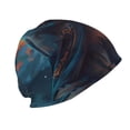 thumbnail image 3 of Salouo Starry Sky Moon Wolf Leader Print Unisex Beanie Hat,Knitted Baggy Skull Cap Winter Warm Hats Beanie Sleep Hats Cancer Headwear Caps for Women & Men 1 Pieces, 3 of 7