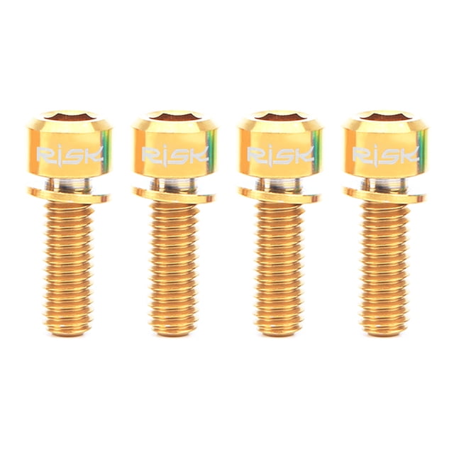 Tornillo 4PCS M6 × 18 / 20mm Titanio Ti Tornillos para MTB Pinza de Freno de Disco con Adaptador Espaciador