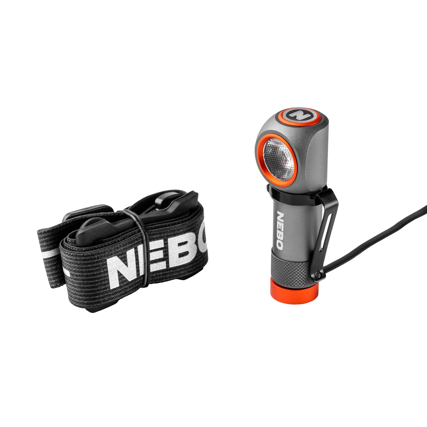 NEBO Einstein 600 Lumen LED Gray Rechargeable Headlamp and Flashlight