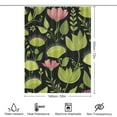 thumbnail image 2 of Dark Floral Seamless Pattern Vibrant Plants Shower Curtain , Enchanted Forest Scenic Bathroom Decor Sets, Waterproof Fabric with Hooks, 2 of 7