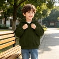 thumbnail image 6 of VIPOIN Boys Girls Zip‑Up Hoodie, Raglan Long Sleeve Soft Sweatshirt with Pockets, Sizes 5-16 Years, 6 of 8