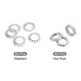 thumbnail image 3 of Uxcell 1/8IP Thread Hex Screw Fasteners Lamp Pipe Threaded Lock Nuts with Washers 80 Pack, 3 of 5