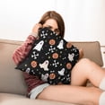 thumbnail image 6 of Halloween Throw Pillow Cases Happy Halloween Ghost Boo Spooky Pillow Cover Sofa Bed Throw Cushion Cover for Home Office Halloween Decoration,16x16 Inch (2Pcs), 6 of 6