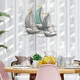 thumbnail image 6 of Joveco Metal Sailboat Wall Decor, 3D Nautical Ship Wall Sculptures,Handmade Coastal Beach Sailboat Wall Art Decor School Home Hotel Living Room Bedroom, 6 of 7