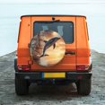 thumbnail image 6 of Pofeuu Sailing Dancing Dolphin Print Spare Tire Wheel Cover for Car Truck SUV Camper Universal Fit Spare Tire Cover RV Spare Tire Covers-16 inch, 6 of 6