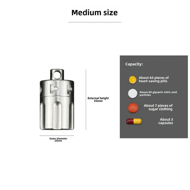 Pure Titanium Waterproof Storage Jar with Glass Seal - Portable Mini Container for Medicine, Small Items | Dustproof, Moisture-Proof, Easy Access Design for Daily Use & Outdoor Emergencies (T10 New