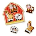 thumbnail image 4 of Melissa & Doug Barnyard Animals Jumbo Knob Wooden Puzzle - Horse, Cow, and Sheep, 4 of 9