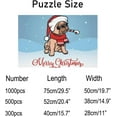 thumbnail image 3 of Coolnut 500 PCS Jigsaw Puzzles, Artwork Gift for Adults Teens Cute Pug Dog in Santa Claus Hat Wooden Puzzle Games, 20.5" x 14.9" 500 Pieces, 3 of 6