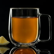 Brod & Taylor Double-Walled Borosilicate Glass 10 oz Mugs, Set of 2