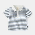 thumbnail image 2 of Generic boys 5t shirts Summer Toddler Boys Girls Short Sleeve Stripe Letter Prints T Shirt Tops, 2 of 3