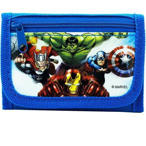 Jurassic World Authentic Licensed Canvas Trifold Blue Wallet for Children 