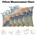 thumbnail image 5 of Throw Pillow Covers, Colorful Palm Leaves 24x24 Pillow Covers for Couch/Sofa/Bed, Summer Botanical Tropical Leaf Decorative Square Linen Cushion Pillowcase for Home Decor, 5 of 9