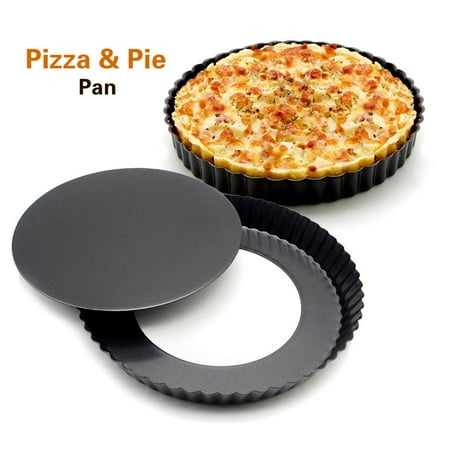 Ceramic Quiche Dish Jeobest Removable Bottom Pie Pan - Pie Tart & Quiche Pan - Non-Stick Quiche Pan - 9 Inch Non-stick Pizza Pan Quiche Pan with Removable Loose Bottom Quiche Pan Tart Pie Pan Pizza Pan MZ ()