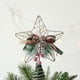 thumbnail image 3 of Adorno para árbol de Navidad con forma de estrella, estrella de metal con purpurina dorada, para árbol de Navidad de tamaño general, 3 of 5