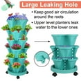 thumbnail image 4 of 2 Pack of 6 Tier Stackable Planter Vertical Garden With Various Accessories for Vegetables, Flowers, Herbs, Succulents, Microgreen Gardening - Teal, 4 of 7
