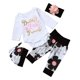 thumbnail image 3 of Sonducket 4 Uds. Ropa para bebé recién nacido, mono, mono, pantalones, diadema, sombrero, conjunto de 0 a 6 meses Prendas para la parte del cuerpo Blanco 100cm, 3 of 8