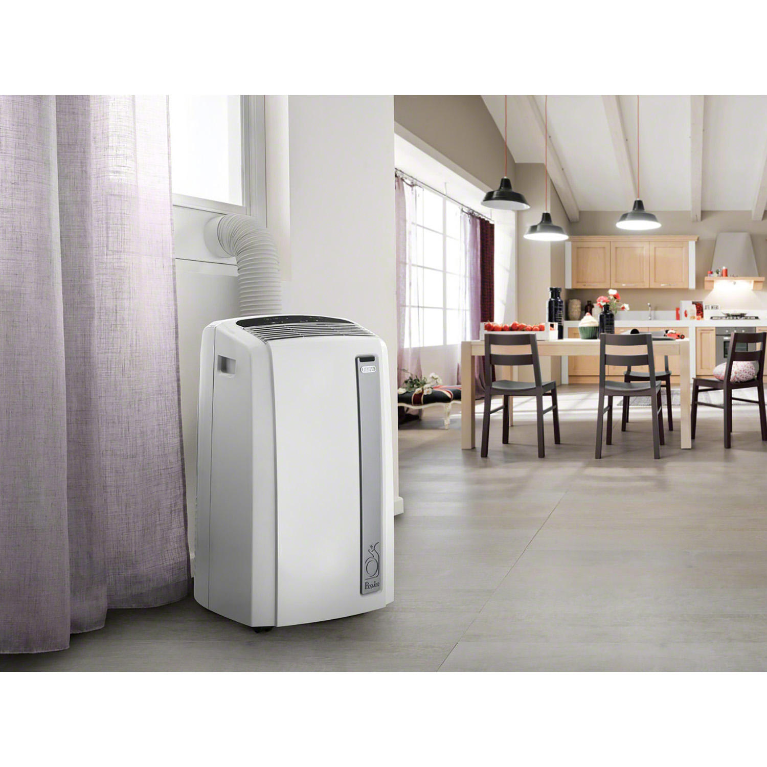 DeLonghi 500 Square Foot Portable Air Conditioner in White