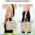 thumbnail image 4 of FORMRS Womens Corduroy Tote Bag Crossbody Shoulder Handbag with Pocket, Beige Birds Floral, 4 of 7