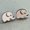 #6, variant on Wood Print I Love You Mom Mama Bear Heart Round Stud Earrings Mother's Day Gifts