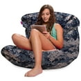 thumbnail image 4 of Posh Creations Structured Comfy Bean Bag Chair, Laguna Lounger, Nylon - Camo Digital, 4 of 5