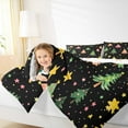 thumbnail image 4 of Manfei Kawaii Xmas Tree Queen Comforter Set,Colorful Graffiti Stars Bedding Sets,Merry Christmas Bedding Comforter Set For Teens,Super Cozy Room Decor Reversible,3-Piece, 4 of 8