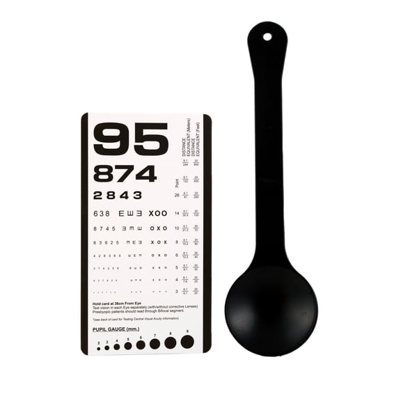 Rosenbaum Pocket Eye Chart with Occluder