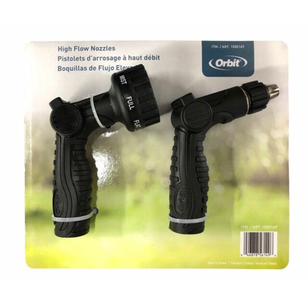 Orbit Hose High Water Flow Nozzles Two Pack (2PK) NEW