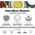thumbnail image 3 of Hamilton Beach Enameled Cast Iron Dutch Oven Gray (3-Quart) | Cream Enamel Coating Dutch Oven Pot with Lid | Cast Iron Dutch Oven with Even Heat Distribution | Easy Grip to Handles & Multipurpose, 3 of 7