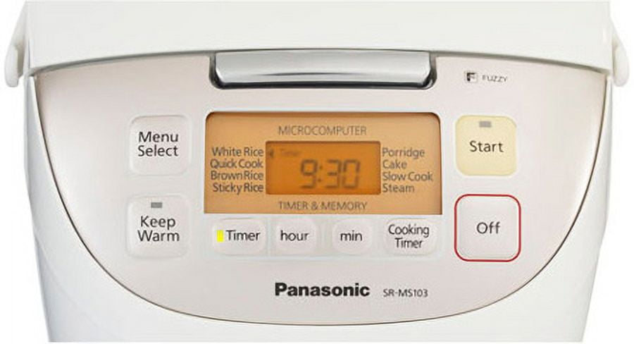Panasonic SR-MS103 5-Cup Electric Rice Cooker 12hr Warmer Vegetable Steamer