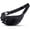 Black with Grey Logo, variant on Classic Sport and Travel Fashion Fanny Pack Men Women Waist Bag 3 Pockets