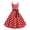 Red, variant on Joernso Women Dress Retro A-line Big Swing Tight High Waist Bow Decor Sleeveless V Neck Back Zipper Dot Print Contrast Color Party Wedding Prom Ball Gown Summer Midi Dress