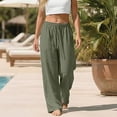 thumbnail image 7 of AUNVITO Women's Wide Leg Pants High Waist Relaxed Fit Straight Leg Casual Comfortable, 7 of 7