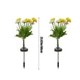 thumbnail image 3 of 2 Pack Solar-Powered LED Floral Floor Lamps, 24in Weatherproof Outdoor/Indoor Decor with 600mAh Battery & Solar Panel for Garden, Patio, Christmas Party, Holiday Decoration, 3 of 6