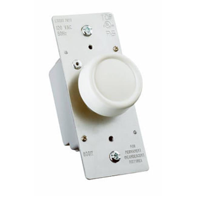 Lutron Electronics DNG-600PH-DK Single Pole Push Rotary Dimmer with Nightlight, 