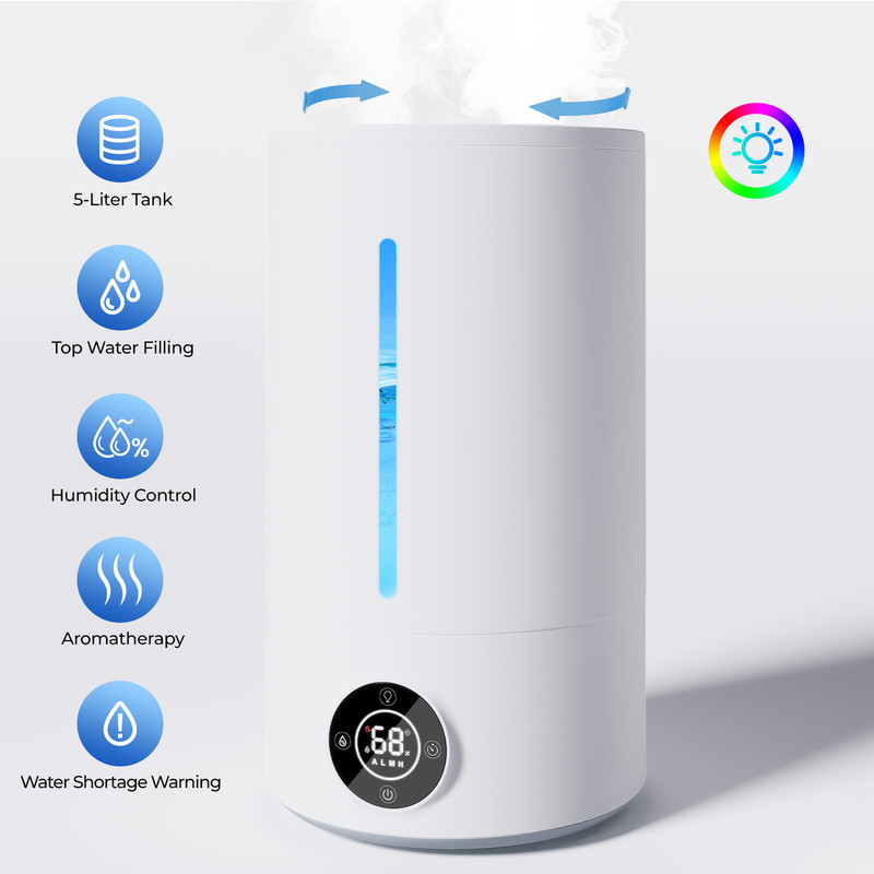 Patbrela 5L Cool Mist Ultrasonic Humidifier photo 1