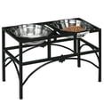thumbnail image 1 of PawHut Feeding Station for Medium Sized Dogs, Black, 1 of 10