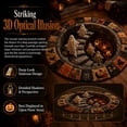thumbnail image 6 of 3D Haunted Staircase Round Rug, Optical Illusion Halloween Carpet for Living Room Entryway, Non Slip Mat, 6 of 7