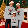 thumbnail image 2 of MIASHUI Ensemble de Pyjamas Assortis pour la Famille Shorts de Noël pour Enfants Imprimé Lettre Col Rond Manches Longues Chandail en Molleton Sans Capuche Hommes,G, 2 of 6