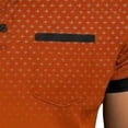 thumbnail image 6 of FAWUUDO Men's Print Shirts Half Button Lapel Collar Casual Silm Fit Short Sleeve with Pocket Orange, 6 of 6