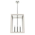 thumbnail image 2 of Hunter - Squire Manor 4-light Chrome, Medium Size Pendant Light, Dimmable, Modern Style, Rectangle Shaped, for Bedrooms, Dining, Living Rooms - 19481, 2 of 7