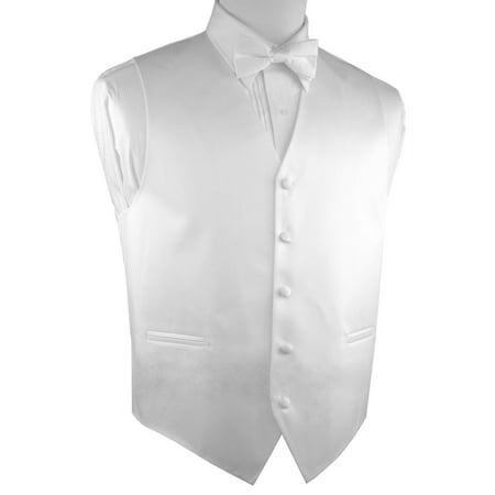 Brand Q - Italian Design, Men's Tuxedo Vest, Bow-tie - White - Walmart.com