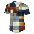 thumbnail image 5 of Zylanna Men's Short Sleeve T-Shirts, Lightweight Crew Neck Color Block Patching Summer Daily leisure Tops for Men Multicolor Size XL, 5 of 5