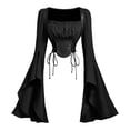 thumbnail image 3 of Bell Sleeve Tops for Women Corset Top Medieval Costume Halloween Cosplay Halloween Costumes for Women, Size XL, 3 of 4