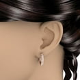 thumbnail image 3 of 1 Carat Channel Set Diamond Hoop Earrings in 10K Rose Gold, 3 of 4