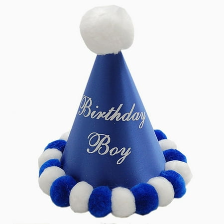 Boutique Blue White Birthday Party Hat Baby Toddler Little 