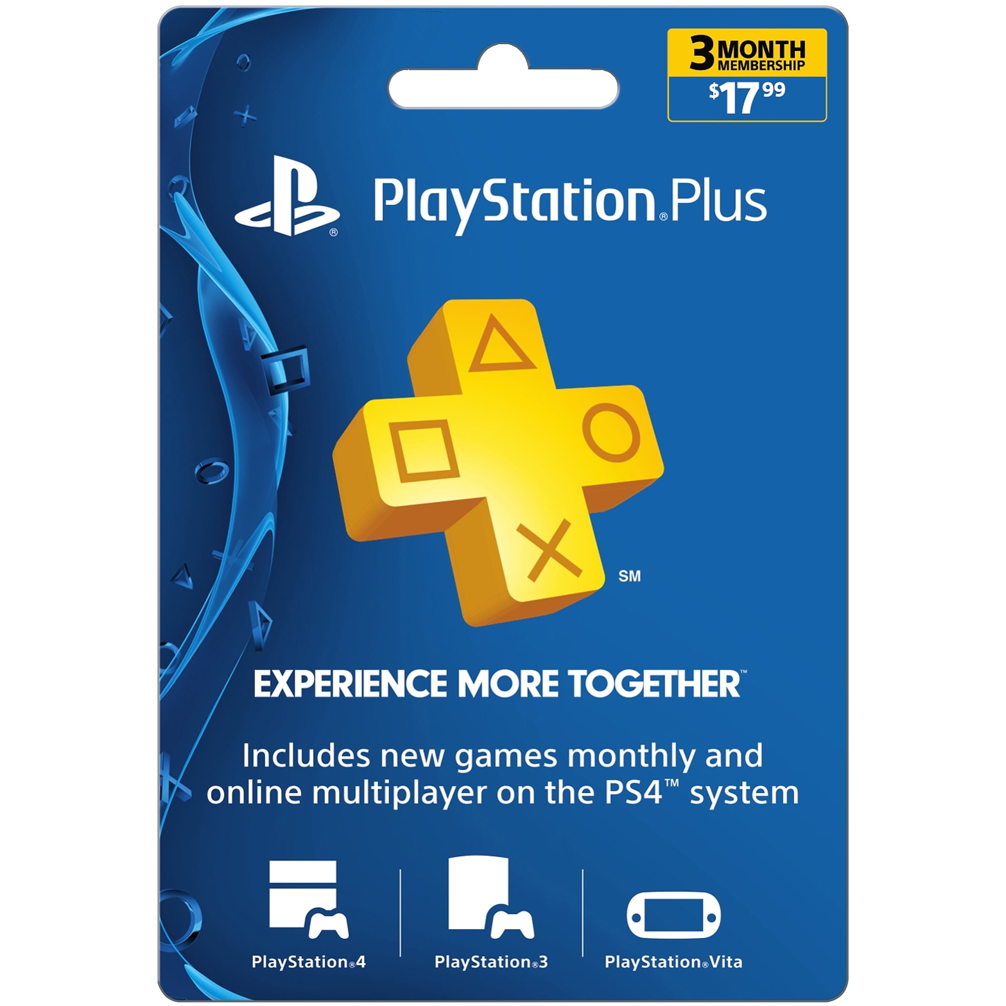 grafisk Fern Becks Sony PlayStation Plus 3 Month $17.99 - Walmart.com