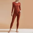 thumbnail image 2 of Women's Silk Thermal Underwear Set High Elasticity Seamless Round Neck Top and Pants for Autumn Winter Warmth, 2 of 8