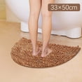 thumbnail image 2 of kjfeif Half Round Bathroom Rug Won't Slip Bathroom Mat Soft and Comfortable Furry Durable Thickened Bathroom Rug Machine Washable Reusable for Shower, Bedroom and Kitchen, 2 of 9