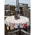 thumbnail image 2 of Outdoor Tablecloth with Umbrella Hole for Patio/Picnic/Party/Camping, 4th of July Waterproof Table Cloth Round Cover Washable, Independence Day Star Vintage American (Dia 54"), 2 of 9